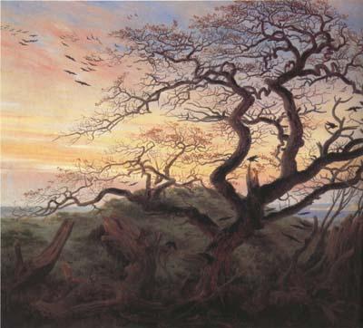Caspar David Friedrich Tree with Crows (mk10) Germany oil painting art